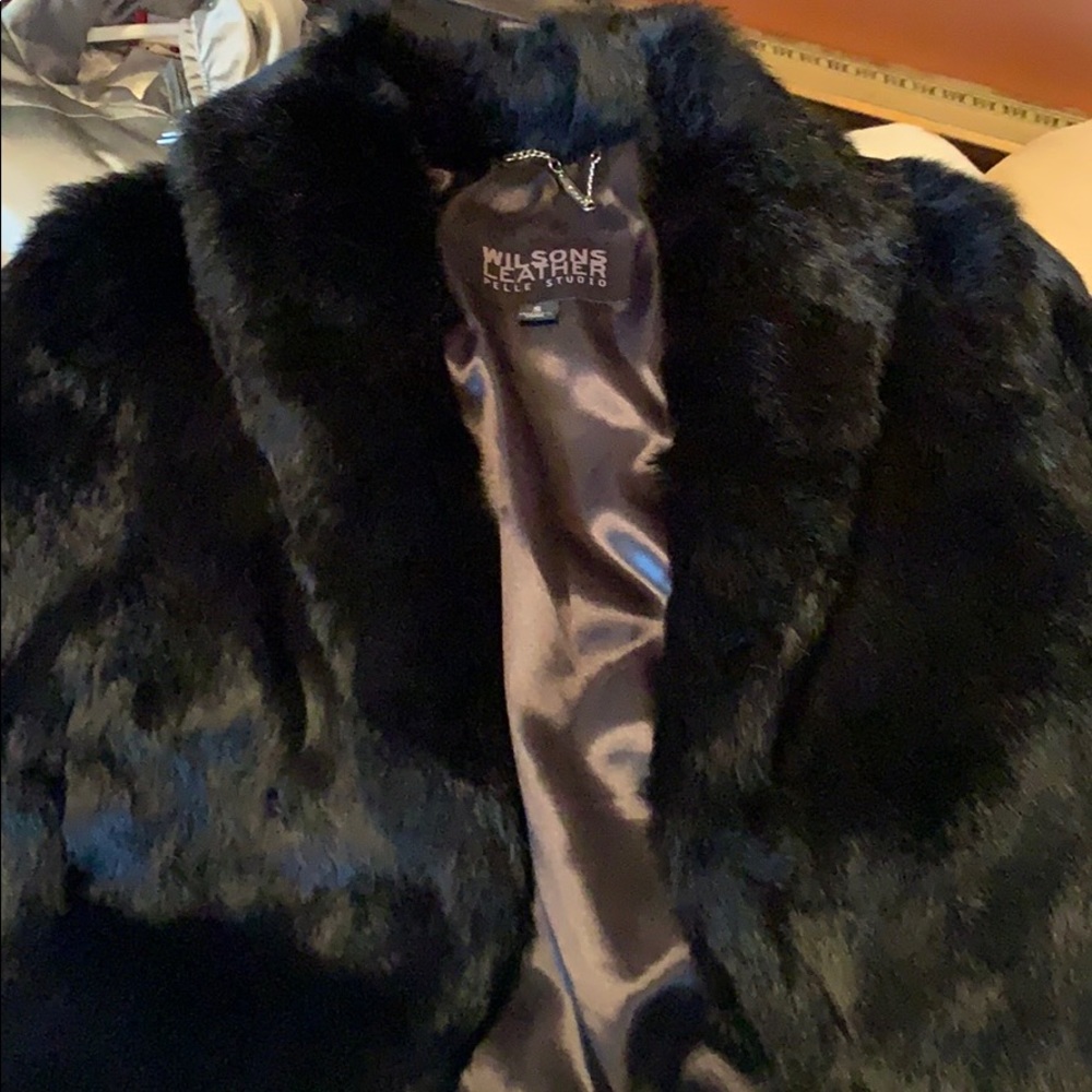 Wilson’s size small black fur jacket